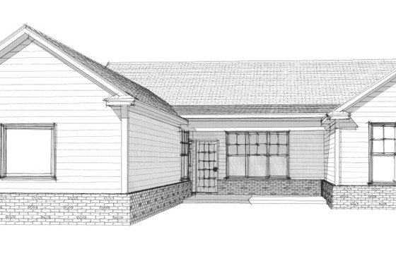 Exterior - Other Elevation 1 for Bungalow House Plan #63-183 - 3 bed, 2 bath