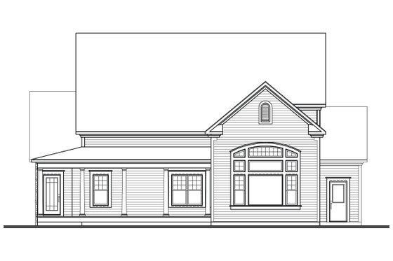 Rear View - 3000 square foot Traditional home