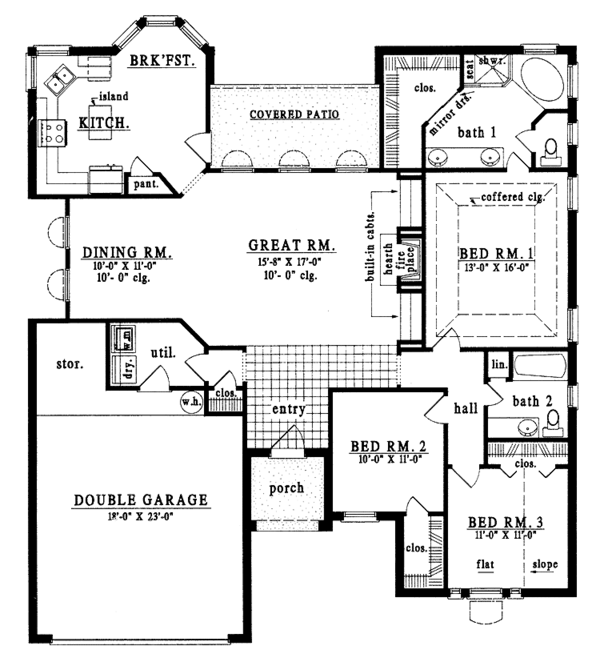 Home Plan - Country Floor Plan - Main Floor Plan #42-539
