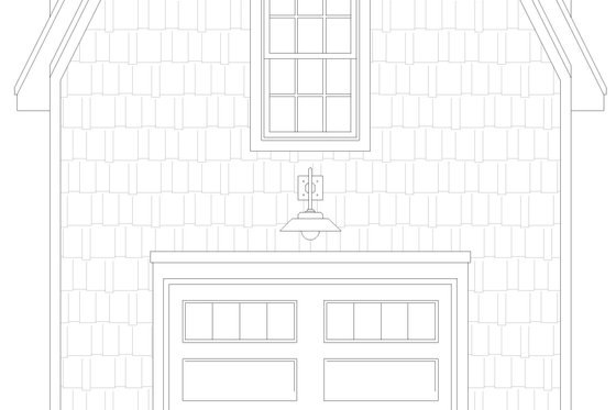 Exterior - Front Elevation 3 for Farmhouse House Plan #932-1068, 1 bath
