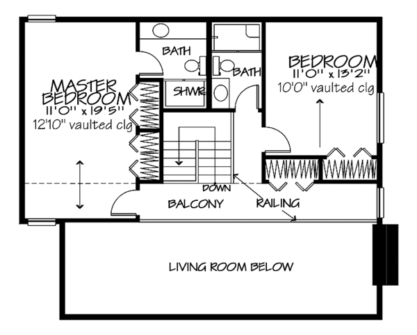 Dream House Plan - Prairie Floor Plan - Upper Floor Plan #320-1205