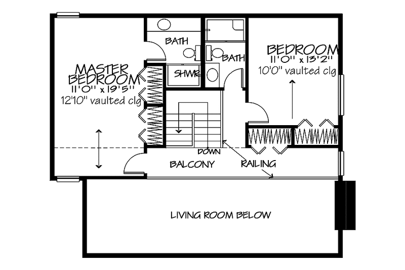 Dream House Plan - Floor Plan - Upper Floor for Prairie House Plan #320-1205 - 3 bed, 3 bath