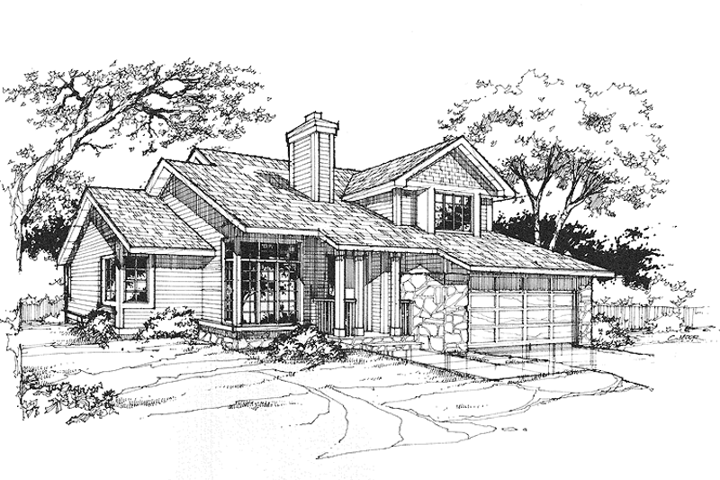 Dream House Plan - Contemporary Exterior - Front Elevation Plan #320-569