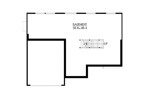 Floor Plan - Lower Floor for Craftsman House Plan #132-359 - 3 bed, 2.5 bath