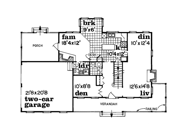 Architectural House Design - Victorian Floor Plan - Main Floor Plan #47-768