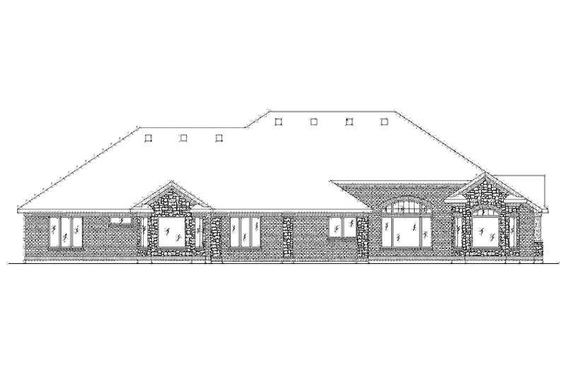 House Blueprint - Exterior - Rear Elevation for Traditional House Plan #945-101 - 3 bed, 2.5 bath