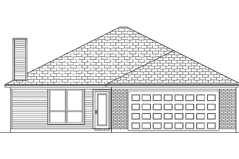 Home Plan - Exterior - Rear Elevation for Traditional House Plan #84-677 - 3 bed, 2 bath