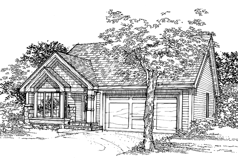 Home Plan - Exterior - Front Elevation 3 for Craftsman House Plan #320-699 - 2 bed, 2 bath