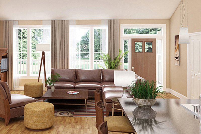Dream House Plan - Interior - Family Room for Ranch House Plan #18-9545 - 3 bed, 2 bath