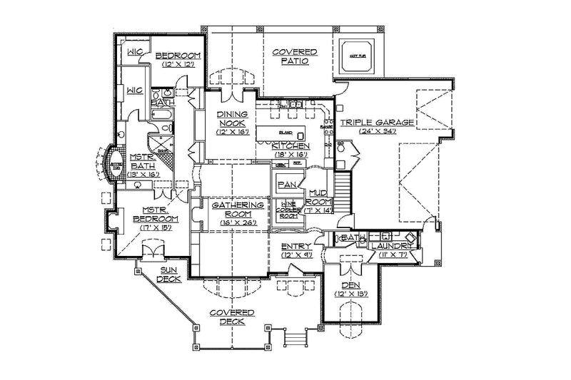 Home Plan - Floor Plan - Main Floor for Traditional House Plan #945-73 - 4 bed, 3.5 bath