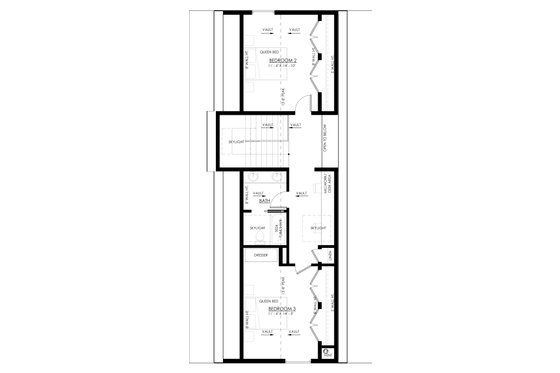 Floor Plan - Upper Floor for Cabin House Plan #1114-38 - 3 bed, 3 bath