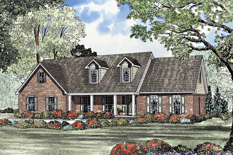 Home Plan - Country Exterior - Front Elevation Plan #17-3163