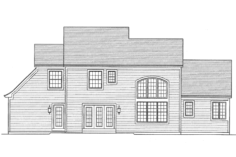 Home Plan - Exterior - Rear Elevation 1 for Country House Plan #46-791 - 4 bed, 3.5 bath