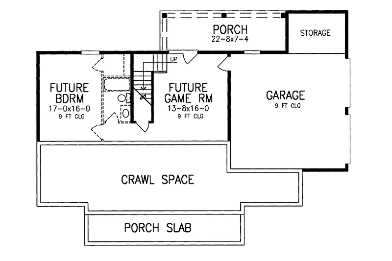 Home Plan - Floor Plan - Lower Floor for Country House Plan #952-222 - 4 bed, 2.5 bath