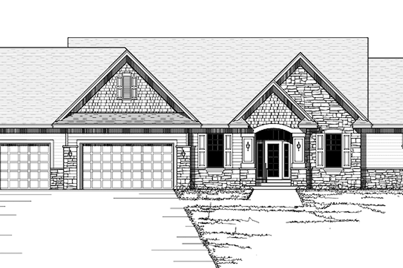 House Plan Design - Ranch Exterior - Front Elevation Plan #51-659