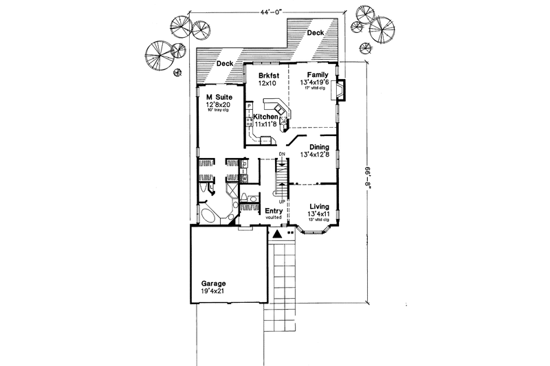 Home Plan - Floor Plan - Main Floor for Traditional House Plan #320-594 - 3 bed, 2.5 bath