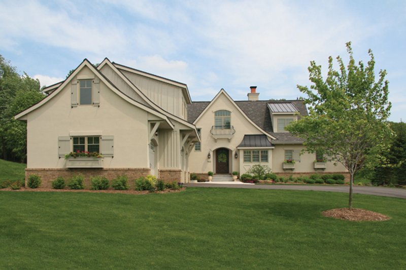Home Plan - Exterior - Front Elevation 3 for European House Plan #928-215 - 3 bed, 3.5 bath