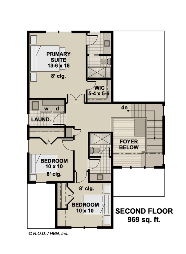 Craftsman Floor Plan - Upper Floor Plan #51-1511