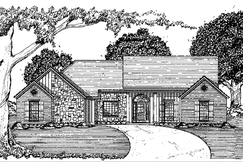 Dream House Plan - Ranch Exterior - Front Elevation Plan #36-571