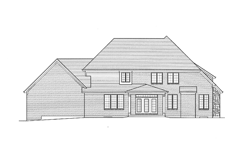 Dream House Plan - Exterior - Rear Elevation for Country House Plan #46-804 - 4 bed, 3.5 bath