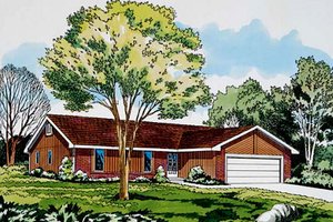 Ranch Exterior - Front Elevation Plan #312-260