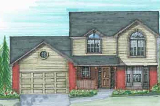 Exterior - Front Elevation for Traditional House Plan #136-110 - 3 bed, 2.5 bath