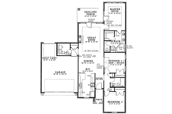 Floor Plan - Main Floor for Country House Plan #17-2649 - 3 bed, 2 bath