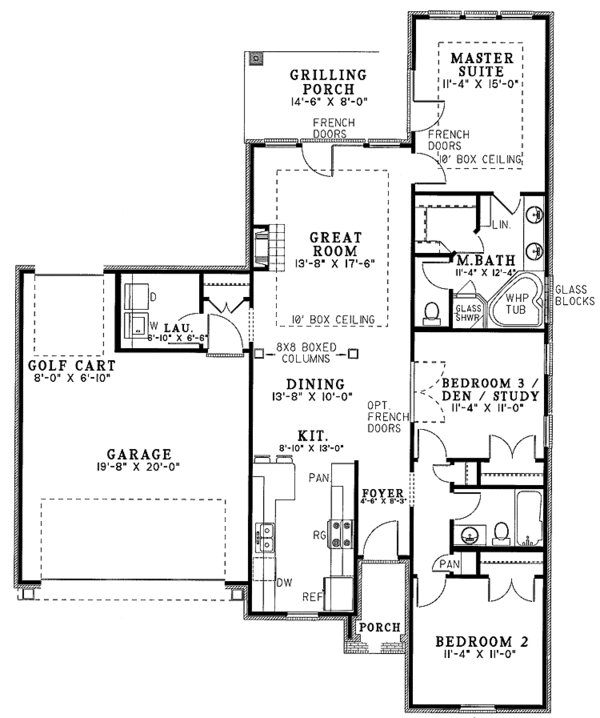 Dream House Plan - Country Floor Plan - Main Floor Plan #17-2649