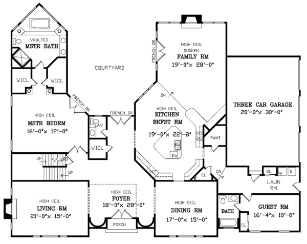 Home Plan - Traditional Floor Plan - Main Floor Plan #314-251