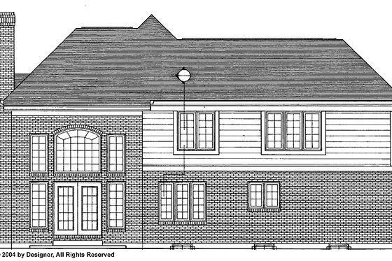 Exterior - Rear Elevation for Colonial House Plan #46-556 - 3 bed, 2.5 bath