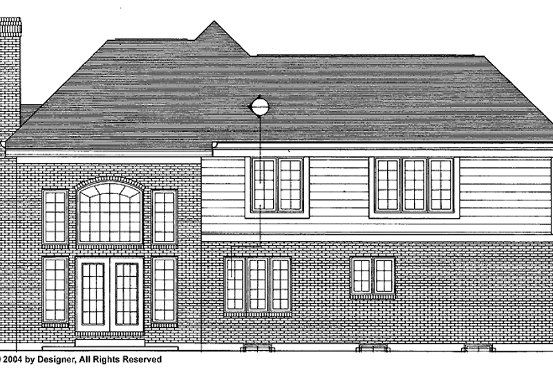 Home Plan - Exterior - Rear Elevation for Colonial House Plan #46-556 - 3 bed, 2.5 bath