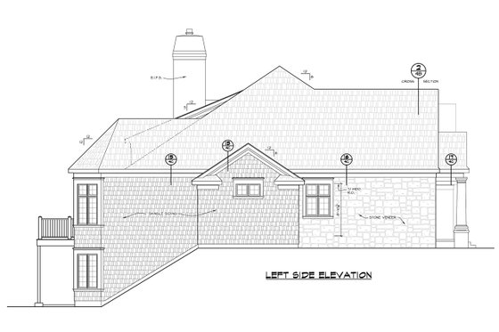 Exterior - Other Elevation for Craftsman House Plan #20-2454 - 3 bed, 4.5 bath