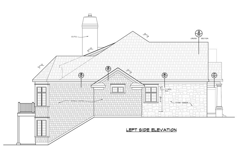 Architectural House Design - Exterior - Other Elevation for Craftsman House Plan #20-2454 - 3 bed, 4.5 bath