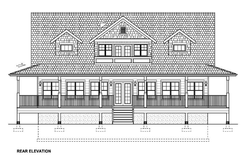 House Design - Exterior - Other Elevation 3 for Country House Plan #126-289 - 3 bed, 3.5 bath