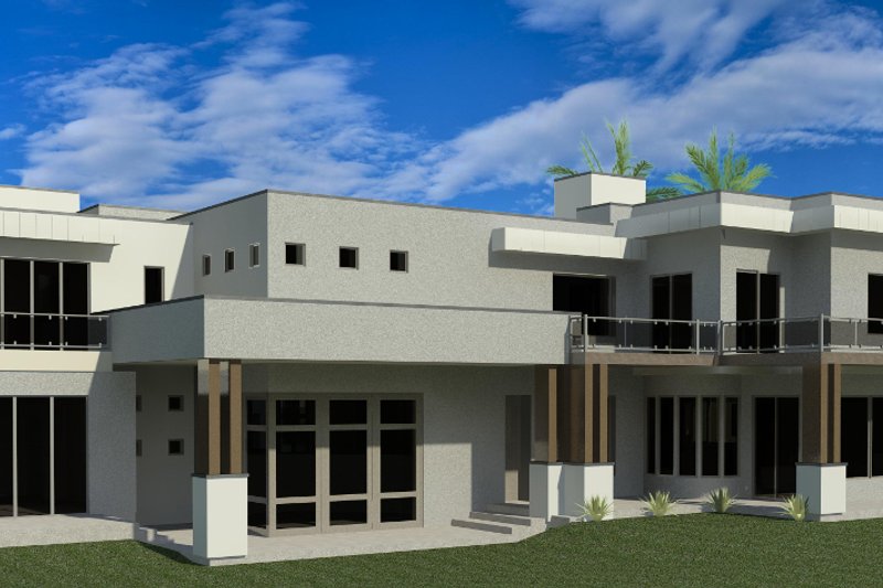 Dream House Plan - Exterior - Rear Elevation for Modern House Plan #920-71 - 6 bed, 7 bath