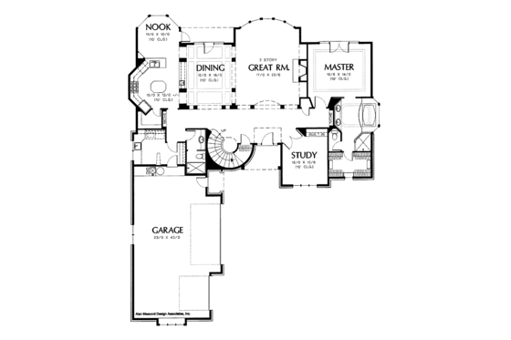 Floor Plan - Main Floor for Tudor House Plan #48-805 - 5 bed, 4 bath