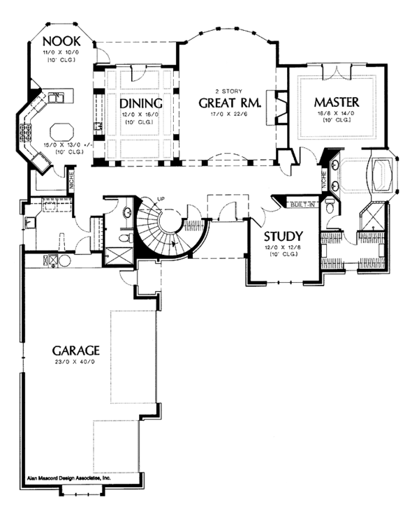 House Plan Design - Tudor Floor Plan - Main Floor Plan #48-805