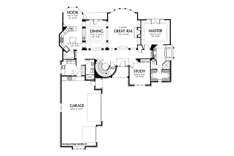 Home Plan - Floor Plan - Main Floor for Tudor House Plan #48-805 - 5 bed, 4 bath