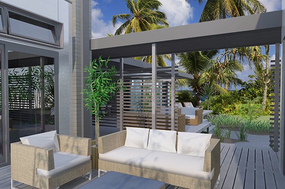 Exterior - Outdoor Living for Contemporary House Plan #484-12 - 3 bed, 3 bath