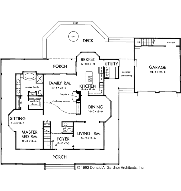Architectural House Design - Country Floor Plan - Main Floor Plan #929-118