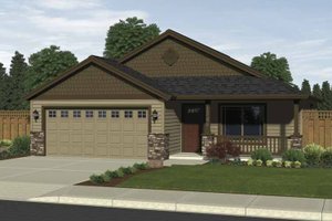 Craftsman Exterior - Front Elevation Plan #943-1