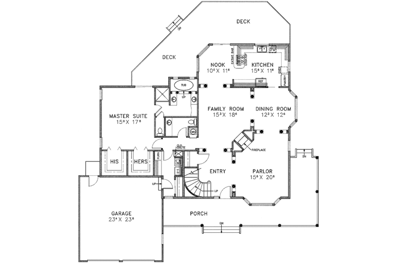 Prairie Style House Plan - 4 Beds 2.5 Baths 2884 Sq/Ft Plan #60-933 ...