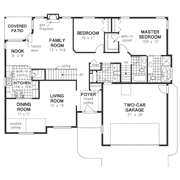 Architectural House Design - European Floor Plan - Main Floor Plan #18-9534