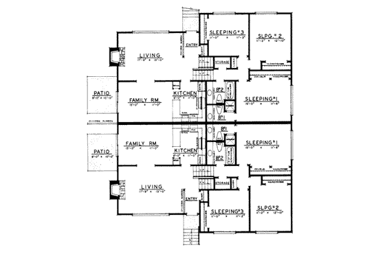 Floor Plan - Main Floor House Plan #303-265 - 3 bed, 2 bath