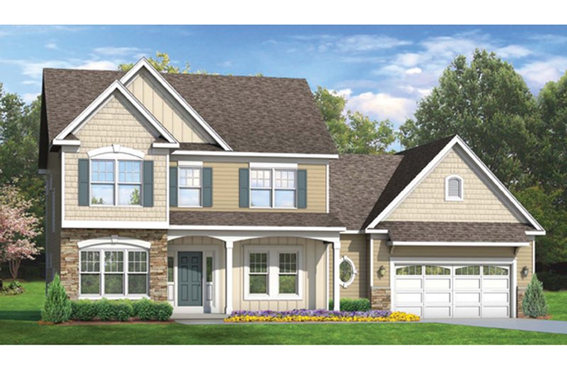 Home Plan - Exterior - Front Elevation 3 for Colonial House Plan #1010-49 - 3 bed, 2.5 bath