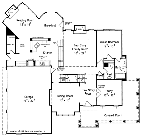 House Blueprint - Country Floor Plan - Main Floor Plan #927-641