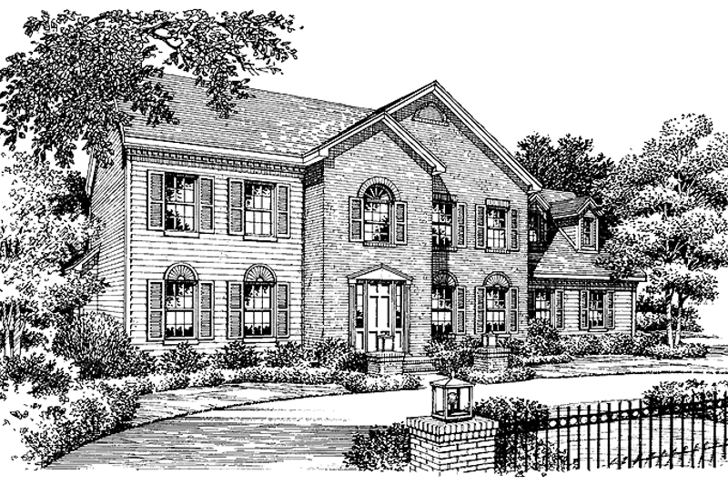 Dream House Plan - Colonial Exterior - Front Elevation Plan #417-706