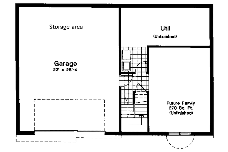 Dream House Plan - Floor Plan - Lower Floor for Bungalow House Plan #300-110 - 3 bed, 2.5 bath