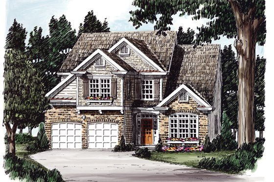 Exterior - Front Elevation 6 for Traditional House Plan #927-579 - 4 bed, 3 bath