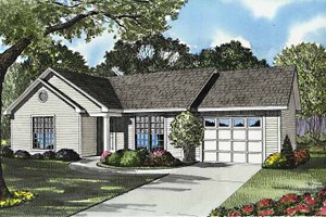 Country Exterior - Front Elevation Plan #17-3162